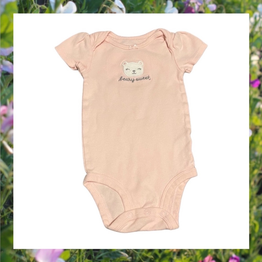 CARTERS Pink Beary Sweet Bodysuit Onesie